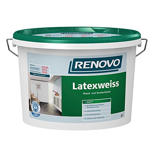 Latexweiss Latexfarbe 5 L Matt Renovo Wand Deckenfarbe von Renovo