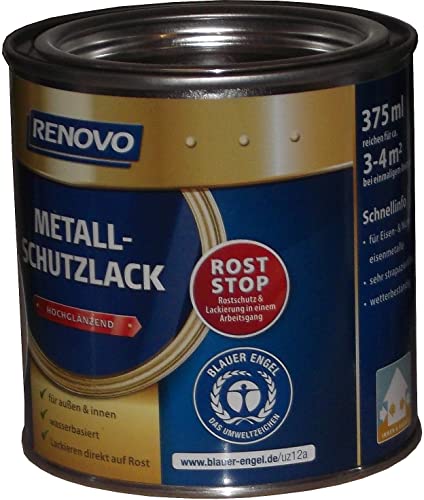 Metallschutzlack 375 ml RAL 9900 Schwarz Renovo von Renovo