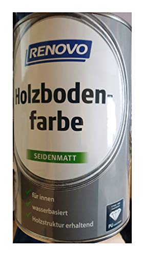 Renovo Holzbodenfarbe seidenmatt - für innen RAL 7047 Telegrau 4-2,5 l Holzstruktur erhaltend von Renovo