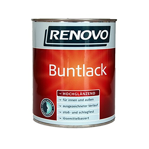Renovo hochglanz Bunt-Lack in weiß 2,5 l für innen und außen von Renovo