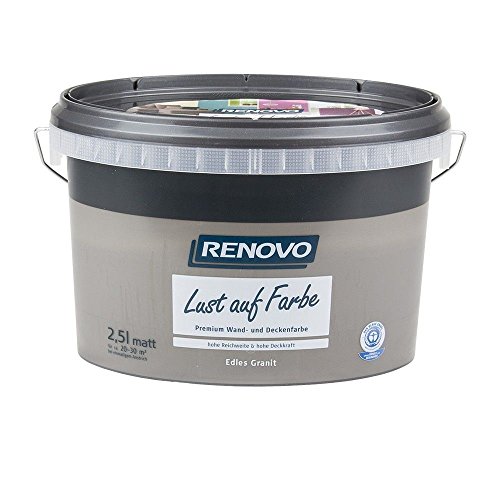 Trendfarbe Edles Granit 2,5 L Renovo Lust auf Farbe - Wandfarbe Deckenfarbe von Renovo