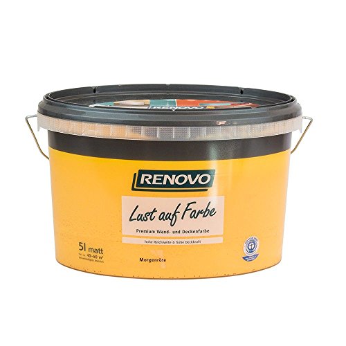 Trendfarbe Morgenröte 5 L Renovo Lust auf Farbe - Wandfarbe Deckenfarbe von Renovo