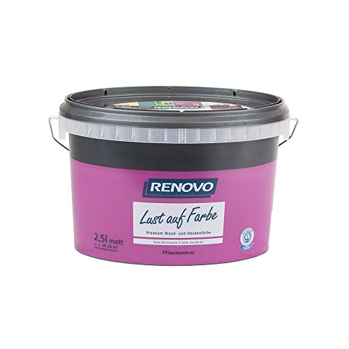 Trendfarbe Pflaumenmus 2,5 L Renovo Lust auf Farbe - Wandfarbe Deckenfarbe von Renovo