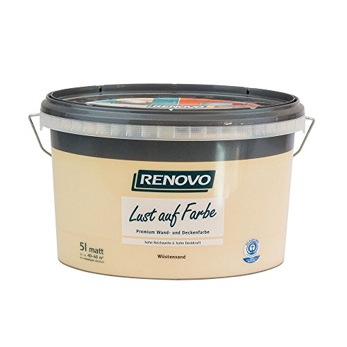 Trendfarbe Wüstensand 5 L Renovo Lust auf Farbe - Wandfarbe Deckenfarbe von Renovo