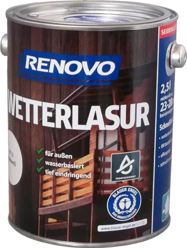 Wetterlasur 2,5 L Holzlasur Palisander Renovo von Renovo