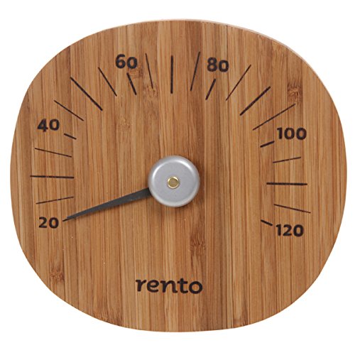 Rento Desineo Bamboo - Thermometer, Saunathermometer - Bambusholz - von 20-120 Grad Celsius von Desineo