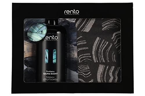 Rento Geschenkset Saunaduft & Sauna-Sitzbezüge Eukalyptus von Rento