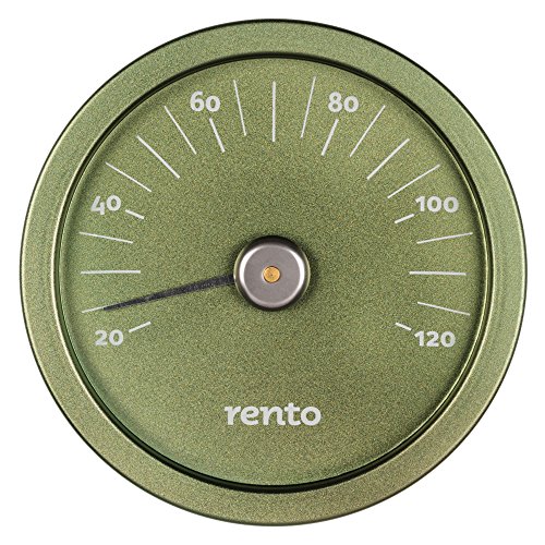 Rento - Sauna Thermometer - Aluminium - Grün - 15x15x2cm von Rento