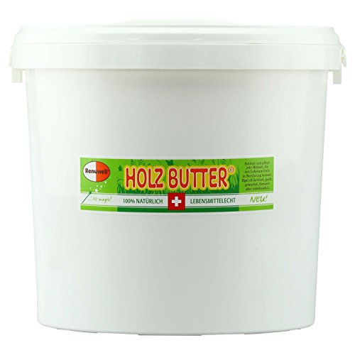 RENUWELL Holz Butter 3 Liter (Holzbutter) Eimer lebensmittelecht von Renuwell