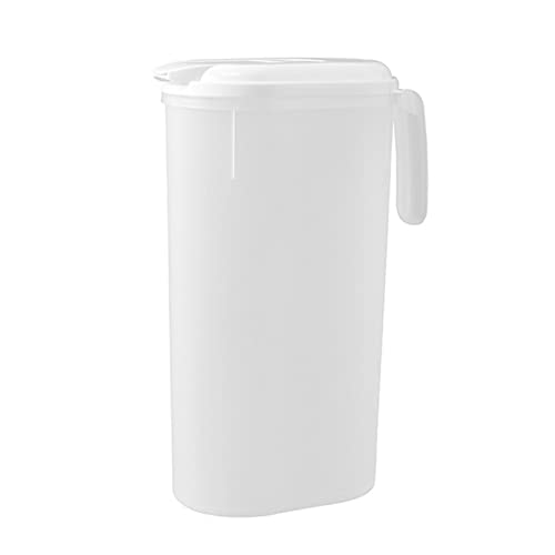 Krug Kühlschrank mit Deckel, 1,8 l / 2,5 l Krug Flüssigkeitsbehälter für Kühlschrank, Wasserspender wiederverwendbar, Kühlschranktür, Wasserbehälter aus Kunststoff mit Ausgießer von Renywosi