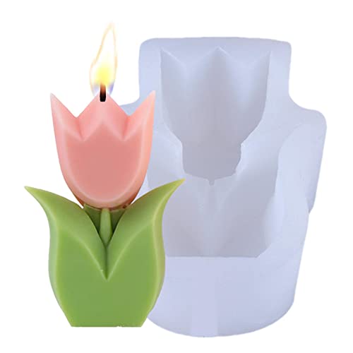 Renywosi Kerzenform Silikon - Tulpe Silikonform Kerze - Handgemachte Kerzen Gießform, Tulpe Blumenform Handarbeit Ornamente Seifenform Silikon Backform Für Tortendeko, Schokolade, Seife Renywosi Kerzenform Silikon - Tulpe Silikonform Kerze - Handgemachte Kerzen Gießform, Tulpe Blumenform Handarbeit Ornamente Seifenform Silikon Backform Für Tortendeko, Schokolade, Seife von Renywosi
