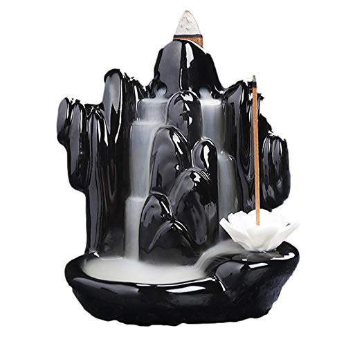 Rückfluss-Weihrauchbrenner Weihrauchhalter, Backflow Incense Burner Incense Holder, Handmade Waterfall Backflow Incense Burner, Backflow Incense Holder, For Home Office Bedroom Yoga Decoration von Renywosi