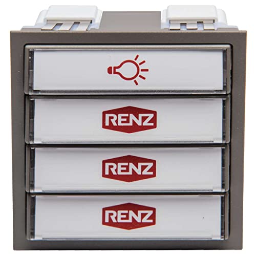 RENZ Tastenmodul mit 1 Lichttaster & 3 Klingeltaster grau RENZ Nummer 97-9-85276 von Renz Erwin Metallwarenfabrik GmbH & Co. KG