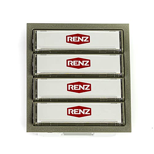 RENZ Tastenmodul mit 4 Klingeltaster grau RENZ Nummer 97-9-85272 von Renz Erwin Metallwarenfabrik GmbH & Co. KG