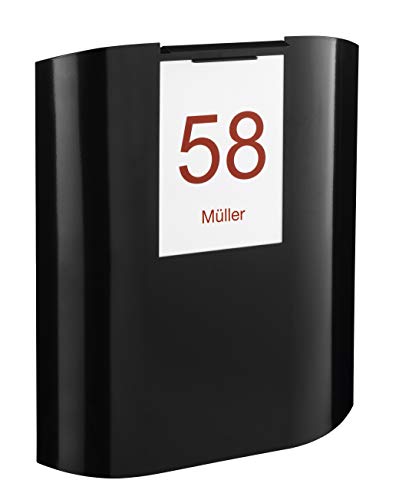 MEFA Briefkasten UFO 650 (Farbe Tiefschwarz, Einwurfklappe oben, Entnahme vorne, Größe: 538x460x164 mm) 650100M von Renz