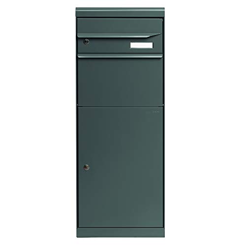 MEFA Paketbriefkasten Maple 661 (Farbe Basaltgrau semi matt, Postkasten mit Schloss, Größe 1091x402x303) 661021M von ME-FA