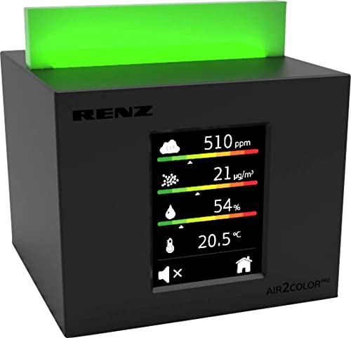 RENZ 4798000270 Air2Color Pro Luftgütesensor netzbetrieben detektiert Kohlendioxid, 220 V, Multicolor von Renz