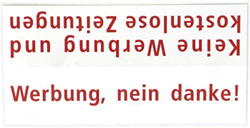 RENZ Namensschildeinlage - Werbung ja/nein 97-9-87252 - für Namensschild 09 (1 Stück) von Renz
