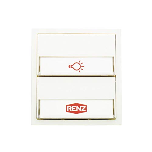 RENZ Tastenmodul mit 1 Lichttaster + 1 Klingeltaster-Verkehrsweiß (RAL 9016) 97-9-85274 von Renz