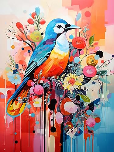 Reofrey DIY Diamond Painting Zubehör Vogel Full Set, Malerei Diamant Painting Bilder Tier Kristallstickerei Kreuzstich Home Schlafzimmer Büro Wanddekoration 30x40cm von Reofrey