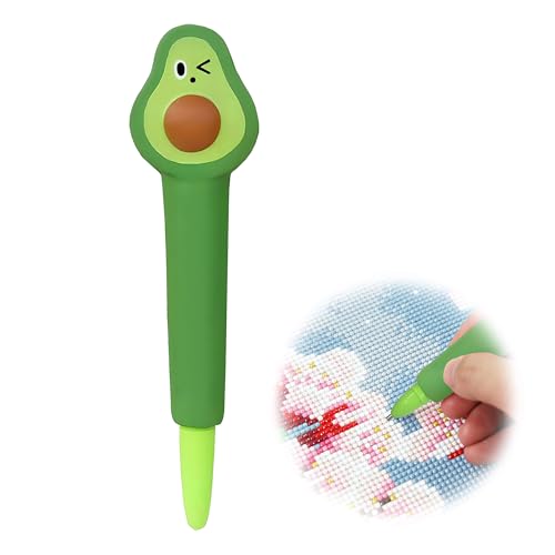 Reofrey Diamond Painting Stift Karikatu Modellieren, Weiches Schaumstoff-Spielzeug Stressabbau Diamond Art Stifte, Ergonomisches Design Diamond Art Zubehör für Diamant DIY Nagelkunst(Avocado) von Reofrey