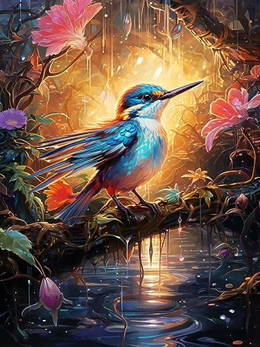 Reofrey Diamond Painting Zubehör Vogel Full Set, Malerei Diamant Painting Bilder Tier Kristallstickerei Kreuzstich Home Schlafzimmer Büro Wanddekoration 30x40cm von Reofrey