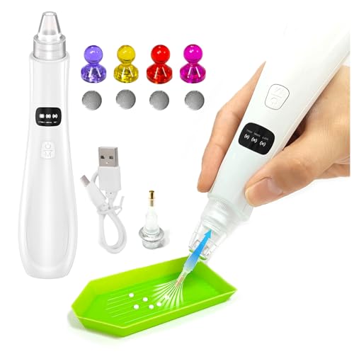 Reofrey Elektrischer Diamond Painting Stift - 4-teiliges Diamond Art Zubehör-Set & 2 Ersatzkopf - 3 einstellbare Saugstufen & wiederaufladbar - Schneller DIY Diamond Painting Aufnahme-Stift Reofrey Elektrischer Diamond Painting Stift - 4-teiliges Diamond Art Zubehör-Set & 2 Ersatzkopf - 3 einstellbare Saugstufen & wiederaufladbar - Schneller DIY Diamond Painting Aufnahme-Stift von Reofrey