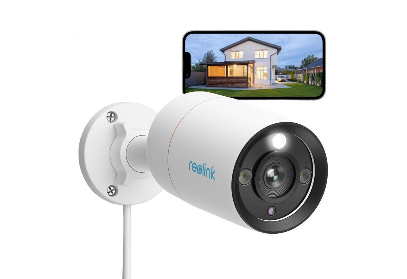 Reolink 12MP Ultra HD PoE Überwachungskamera (Innenbereich, Außenbereich, Personen-/Autoerkennung, 2-Wege-Audio, Farb-Nachtsicht, Spotlight) von Reolink