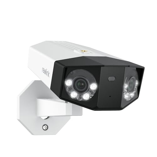 Reolink 16MP UHD Dual-Objektiv PoE Überwachungskamera außen mit 180° Panoramaansicht, Bewegungsspur, Farb-Nachtsicht, Personen-/Fahrzeug-/Tiererkennung, 2-Wege-Audio, 24/7 Aufzeichnung, Duo 3 PoE von Reolink