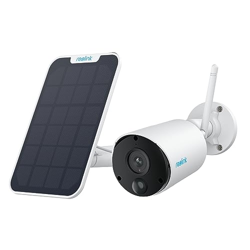Reolink 2K Überwachungskamera Aussen Akku Argus Eco mit Solarpanel, Kabellose Solar WLAN Kamera Outdoor mit PIR- & KI-Erkennung, 2,4GHz Wi-Fi, IR-Nachtsicht, Zeitraffer, 2-Wege-Audio, Wetterfest von Reolink