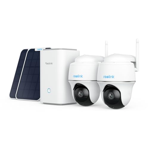 Reolink 2K Überwachungskamera Aussen Set WLAN mit Solar-/Akkubetrieb, Lokale Speicherung, 360° Schwenk- & Neigefunktion, Kamera Outdoor mit IR-Nachtsicht, Home Hub mit 2X Argus PT Lite +Solarpanel Reolink 2K Überwachungskamera Aussen Set WLAN mit Solar-/Akkubetrieb, Lokale Speicherung, 360° Schwenk- & Neigefunktion, Kamera Outdoor mit IR-Nachtsicht, Home Hub mit 2X Argus PT Lite +Solarpanel von Reolink