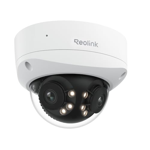 Reolink 4K 8MP 180° Dual-Objektiv PoE IP-Kamera, IK10 Vandalismusschutz, Personen-/Fahrzeug-/Tiererkennung, Spotlight Farb-Nachtsicht, Zwei-Wege-Audio, IP67 Wetterfest, Power over Ethernet, Duo 2V PoE von Reolink