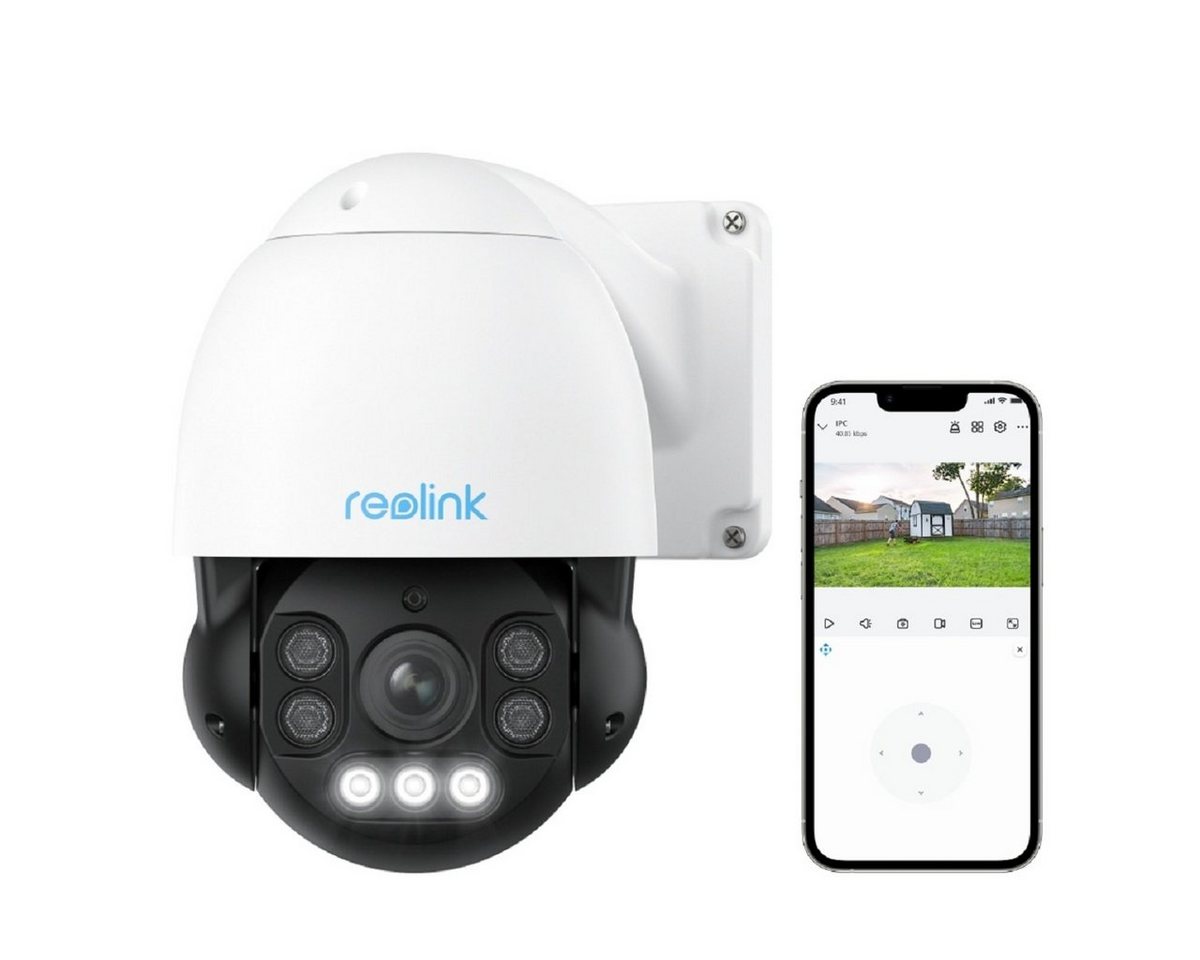 Reolink 4K PoE-Kamera Farbnachtsicht 8MP Überwachungskamera (Außenbereich, 1-tlg., mit Auto-Tracking, 360° Schwenk 90° Neige, 5X Optischem Zoom, 60m Nachtsicht, Personen-/Fahrzeug-/Tiererkennung, 2-Wege-Audio) von Reolink