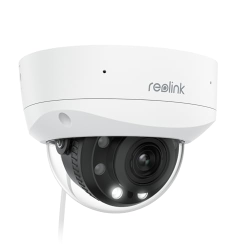 Reolink 4K PoE Überwachungsskamera mit Spotlights, 5X Optischem Zoom, IP Kamera Aussen mit Farbnachtsicht, 2-Wege-Audio, Person/Fahrzeug/Tiererkennung, IK10 Vandalismusschutz, Zeitraffer, RLC-843A von Reolink