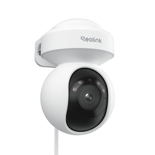 Reolink 4K PoE Überwachungskamera Aussen, IP-Kamera für den Außenbereich mit Farbnachtsicht, 355° Schwenken & 50° Neigen, Auto-Tracking, Smart-Erkennung, Zwei-Wege-Audio, E1 Outdoor SE PoE von Reolink