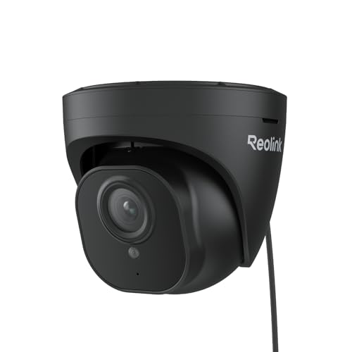 Reolink 4K Smarte IP Kamera Outdoor mit Personen-/Autoerkennung, 8MP PoE Überwachungskamera Aussen mit IP67 Wasserfest, 30m IR Nachtsicht, Audio, microSD Kartensteckplatz, Zeitraffer (1, Schwarz) von Reolink