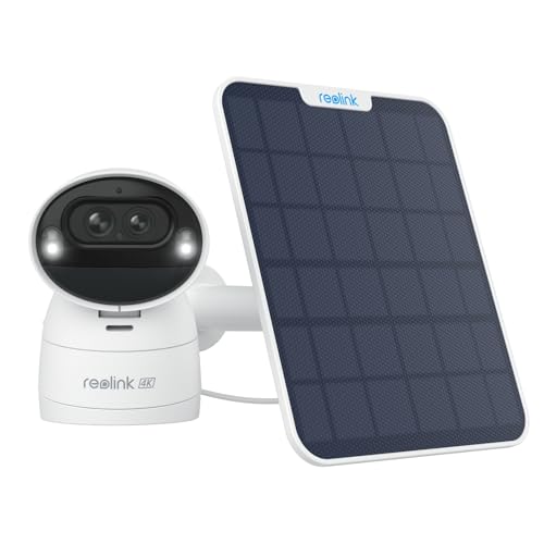 Reolink 4K Solar PTZ Überwachungskamera Aussen Akku mit Auto-Tracking & Zoom, Dual Lens, 8MP WLAN Kamera Outdoor, 30m Farbnachtsicht, KI-Erkennung, 2-Wege-Audio, Standalone, Argus Track+Solarpanel von Reolink