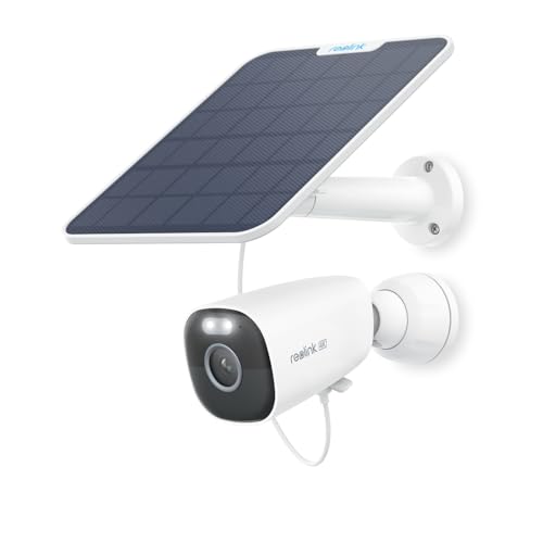 Reolink 4K Solar Überwachungskamera Aussen Akku mit 2,4&5GHz WiFi, WLAN Kamera Outdoor, 8MP Farbnachtsicht, Person/Auto/Tiererkennung, Keine Monatsgebühr, Standalone, Argus Eco Ultra+6W Solarpanel von Reolink