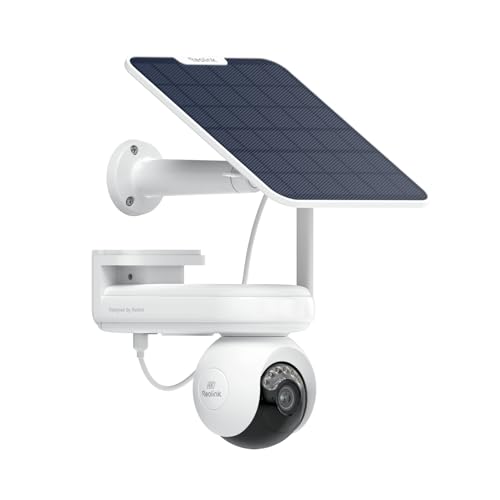 Reolink Altas PT Ultra, Erste 4K Solar Überwachungskamera Aussen Akku mit Daueraufzeichnung, 10s Voraufzeichnung, ColorX-Nachtsicht, 8MP PT WLAN Kamera Outdoor, Wi-Fi 6, Auto-Tracking, mit Solarpanel von Reolink