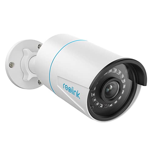 Reolink 5MP Outdoor Security Camera, Smart Human/Vehicle Detection Work with Google Assistant PoE IP Camera, 256GB Micro SD Storage for 24/7 Recording(not Included), RLC-510A von Reolink