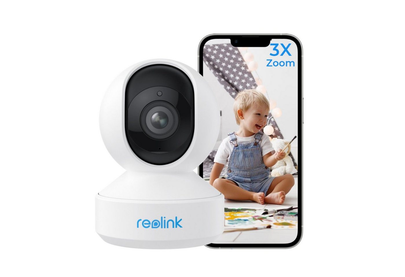 Reolink Überwachungskamera 5MP PTZ WLAN (Innenbereich, 3X Optischem Zoom, 2,4/5,0 GHz WiFi, 12m IR-Nachtsicht, 2-Wege-Audio) von Reolink