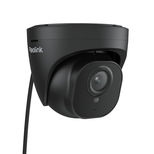 Reolink 5MP PoE Überwachungskamera Aussen mit Personen-/Autoerkennung, Smarte IP Kamera Outdoor mit Zeitraffer, IR Nachtsicht, Audio, Wasserfest, microSD Kartensteckplatz, RLC-520A Schwarz von Reolink