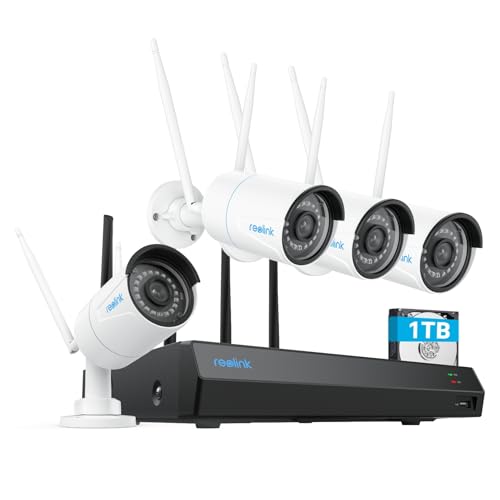 Reolink 5MP WLAN Überwachungskamera Set Aussen, 5GHz/2,4GHz Wi-Fi, 12CH NVR mit 1TB HDD, Erweiterbar auf 16TB, Vollmetallmaterial, KI Erkennung, 30m Nachtsicht, 24/7 Aufzeichnung, RLK12-500WB4 Reolink 5MP WLAN Überwachungskamera Set Aussen, 5GHz/2,4GHz Wi-Fi, 12CH NVR mit 1TB HDD, Erweiterbar auf 16TB, Vollmetallmaterial, KI Erkennung, 30m Nachtsicht, 24/7 Aufzeichnung, RLK12-500WB4 von Reolink