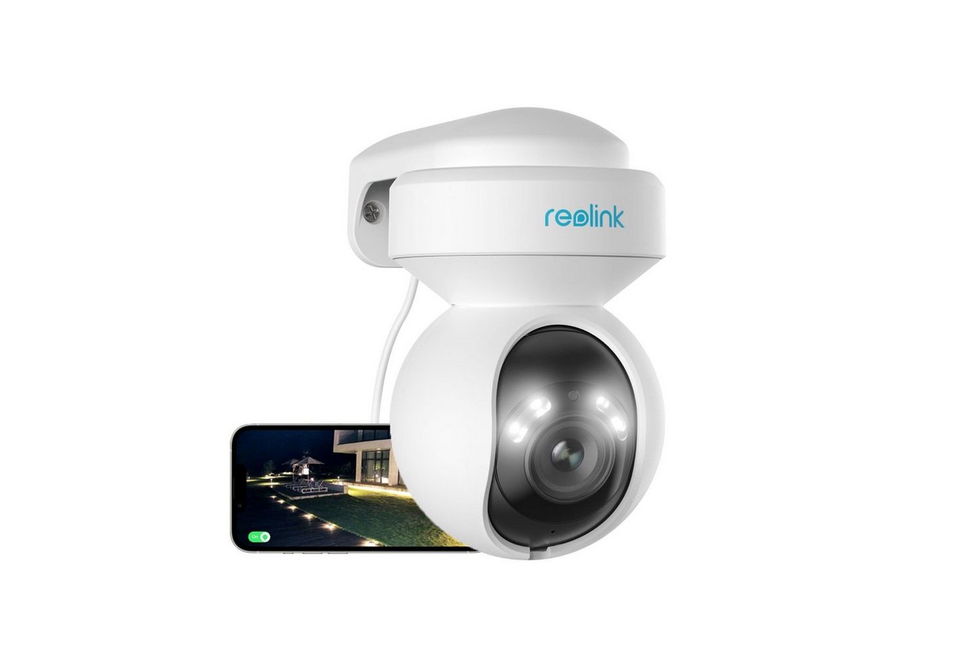 Reolink 8MP Wi-Fi-6 E Series E560 Überwachungskamera (Außenbereich, Smarter Erkennung, Auto-Tracking, Farbige Nachtsicht) von Reolink