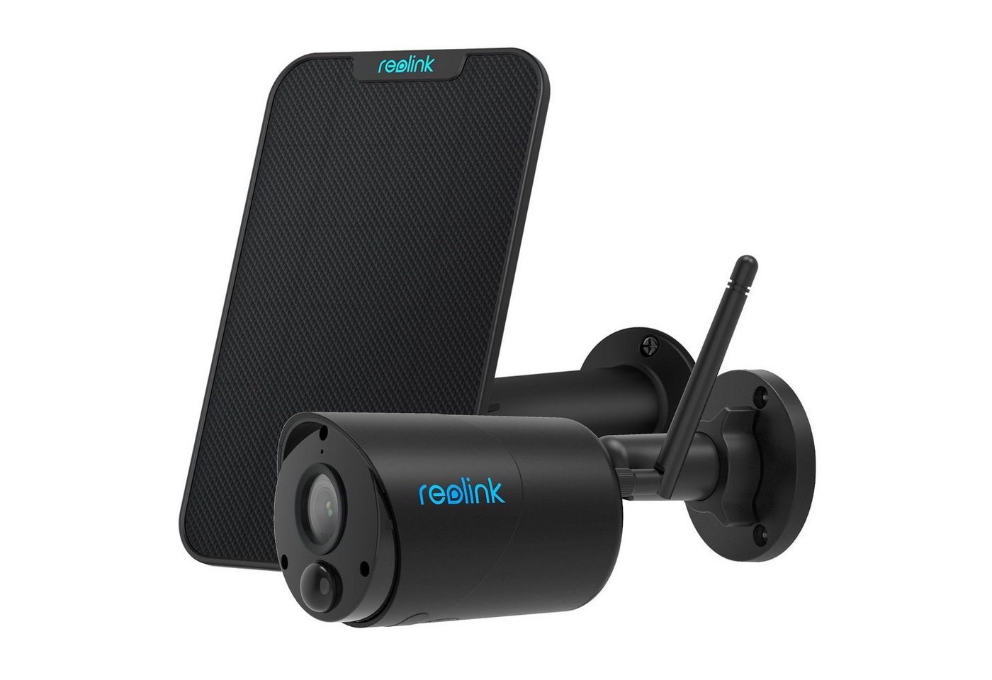 Reolink Überwachungskamera Argus Eco+Solarpanel 3MP Akku- oder solarbetriebene WLAN IP (Außenbereich, Personen-/Autoerkennung, IR-Nachtsicht) von Reolink