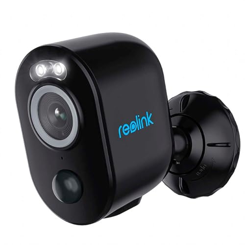 Reolink Argus Series B330 WLAN Überwachungskamera Schwarz 5MP (2880x1616), Akkubetrieb, IP65-Wetterschutz, Nachtsicht von Reolink