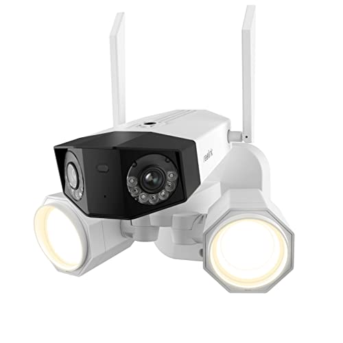 Reolink Floodlight Überwachungskamera, 4K 8MP mit 180° Weitwinkel, 5/2,4GHz WLAN Kamera Outdoor, Smarte Beleuchtung, Personen-/Fahrzeug-/Tiererkennung, IP67, Wired Außenkamera, Duo Floodlight WiFi Reolink Floodlight Überwachungskamera, 4K 8MP mit 180° Weitwinkel, 5/2,4GHz WLAN Kamera Outdoor, Smarte Beleuchtung, Personen-/Fahrzeug-/Tiererkennung, IP67, Wired Außenkamera, Duo Floodlight WiFi von Reolink