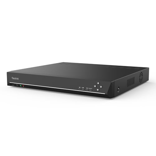 Reolink NVR 36 Kanal CCTV Überwachungskamera System, 3 HDD Einschübe, Keine HDD enthalten. Unterstützt 16MP/12MP/4K/5MP/4MP HD IP Kameras, integrierte O/I Alarmanlage, RLN36 von Reolink