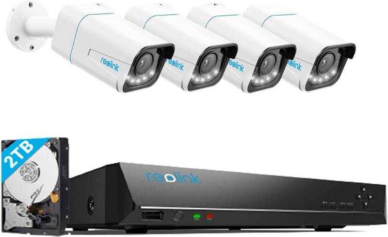 Reolink Überwachungskamera RLK8-811B4-A 8MP PoE (Außenbereich, Innenbereich, 24/7 Aufnahme,Personen- und Fahrzeugerkennung) von Reolink