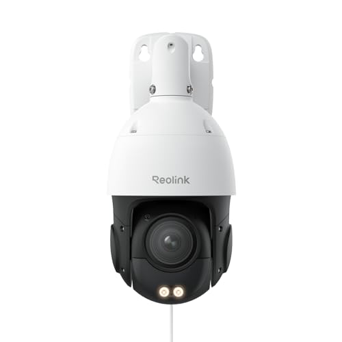 Reolink Smart 4K/8MP UHD PTZ Dome Überwachungskamera Aussen mit revolutionären 16X optischem 3D-Zoom, Farbnachtsicht, Personen-/Fahrzeug-/Tiererkennung, Zwei-Wege-Audio, 24/7 Aufzeichnung, RLC-823S2 von Reolink